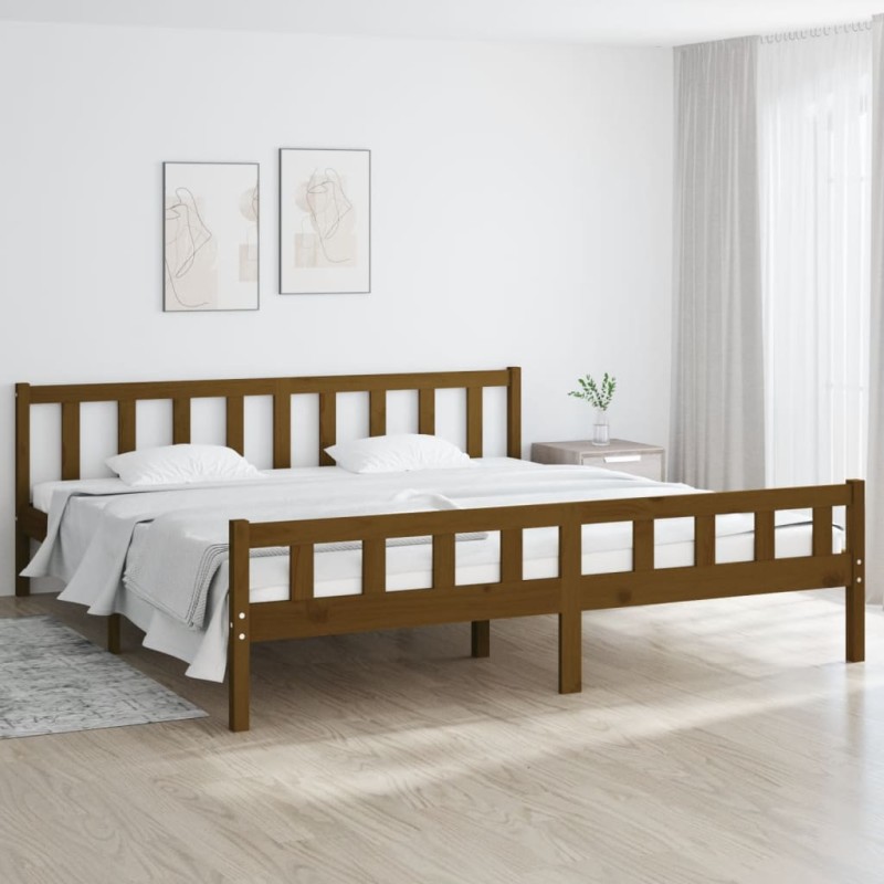 Giroletto Miele in Legno Massello 180x200 cm 6FT Super King Giroletto Miele in Legno Massello 180x200 cm 6FT Super King