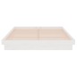 Giroletto Bianco in Legno Massello 135x190 cm 4FT6 Double Giroletto Bianco in Legno Massello 135x190 cm 4FT6 Double