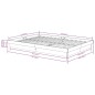 Giroletto Bianco in Legno Massello 135x190 cm 4FT6 Double Giroletto Bianco in Legno Massello 135x190 cm 4FT6 Double