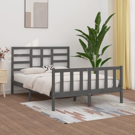 Giroletto Grigio in Legno Massello 150x200 cm 5FT King Size