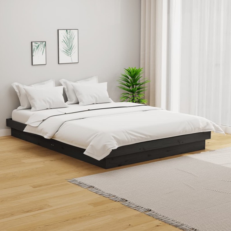 Giroletto Grigio in Legno Massello 120x190 cm 4FT Small Double Giroletto Grigio in Legno Massello 120x190 cm 4FT Small Double