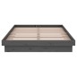 Giroletto Grigio in Legno Massello 120x190 cm 4FT Small Double Giroletto Grigio in Legno Massello 120x190 cm 4FT Small Double