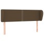 Testiera ad Orecchio Marrone Scuro 147x23x78/88 cm in Tessuto Testiera ad Orecchio Marrone Scuro 147x23x78/88 cm in Tessuto