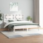 Giroletto Bianco in Legno Massello Pino 150x200cm 5FT King Size Giroletto Bianco in Legno Massello Pino 150x200cm 5FT King Size