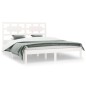 Giroletto Bianco in Legno Massello Pino 150x200cm 5FT King Size Giroletto Bianco in Legno Massello Pino 150x200cm 5FT King Size