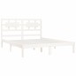 Giroletto Bianco in Legno Massello Pino 150x200cm 5FT King Size Giroletto Bianco in Legno Massello Pino 150x200cm 5FT King Size