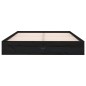 Giroletto Nero in Legno Massello 120x190 cm 4FT Small Double