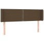 Testiera ad Orecchio Marrone Scuro 147x16x78/88 cm in Tessuto Testiera ad Orecchio Marrone Scuro 147x16x78/88 cm in Tessuto