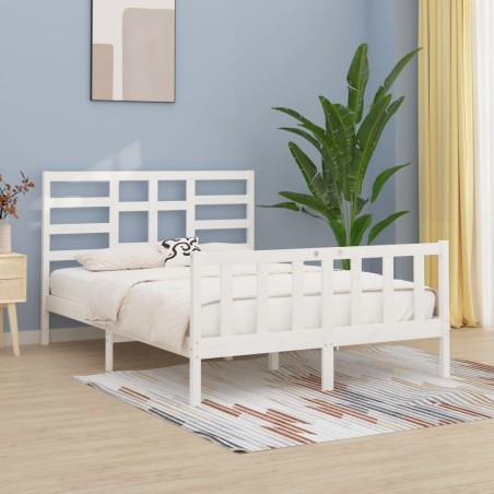 Giroletto Bianco in Legno Massello 150x200 cm 5FT King Size