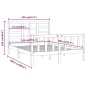 Giroletto Bianco in Legno Massello 150x200 cm 5FT King Size Giroletto Bianco in Legno Massello 150x200 cm 5FT King Size