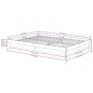 Giroletto Bianco in Legno Massello 140x190 cm Giroletto Bianco in Legno Massello 140x190 cm