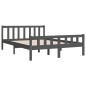 Giroletto Grigio in Legno Massello 120x190cm 4FT Small Double Giroletto Grigio in Legno Massello 120x190cm 4FT Small Double