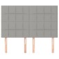 Testiere 4 pz Grigio Chiaro 72x5x78/88 cm in Tessuto Testiere 4 pz Grigio Chiaro 72x5x78/88 cm in Tessuto