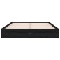 Giroletto Nero in Legno Massello 135x190 cm 4FT6 Double Giroletto Nero in Legno Massello 135x190 cm 4FT6 Double