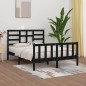 Giroletto Nero in Legno Massello 150x200 cm 5FT King Size