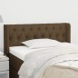Testiera ad Orecchio Marrone Scuro 93x16x78/88 cm in Tessuto Testiera ad Orecchio Marrone Scuro 93x16x78/88 cm in Tessuto