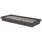 Giroletto Grigio in Legno Massello 75x190 cm 2FT6 Small Single Giroletto Grigio in Legno Massello 75x190 cm 2FT6 Small Single