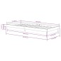 Giroletto Grigio in Legno Massello 75x190 cm 2FT6 Small Single Giroletto Grigio in Legno Massello 75x190 cm 2FT6 Small Single