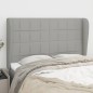 Testiera ad Orecchio Grigio Chiaro 147x23x118/128 cm in Tessuto Testiera ad Orecchio Grigio Chiaro 147x23x118/128 cm in Tessuto