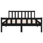 Giroletto Nero in Legno Massello 135x190 cm 4FT6 Double Giroletto Nero in Legno Massello 135x190 cm 4FT6 Double