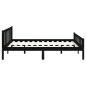 Giroletto Nero in Legno Massello 135x190 cm 4FT6 Double Giroletto Nero in Legno Massello 135x190 cm 4FT6 Double