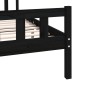Giroletto Nero in Legno Massello 135x190 cm 4FT6 Double Giroletto Nero in Legno Massello 135x190 cm 4FT6 Double