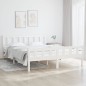 Giroletto Bianco in Legno Massello 150x200 cm 5FT King Size Giroletto Bianco in Legno Massello 150x200 cm 5FT King Size