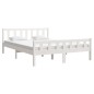 Giroletto Bianco in Legno Massello 150x200 cm 5FT King Size Giroletto Bianco in Legno Massello 150x200 cm 5FT King Size
