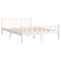 Giroletto Bianco in Legno Massello 150x200 cm 5FT King Size Giroletto Bianco in Legno Massello 150x200 cm 5FT King Size