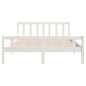 Giroletto Bianco in Legno Massello 150x200 cm 5FT King Size Giroletto Bianco in Legno Massello 150x200 cm 5FT King Size