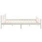 Giroletto Bianco in Legno Massello 150x200 cm 5FT King Size Giroletto Bianco in Legno Massello 150x200 cm 5FT King Size