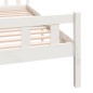 Giroletto Bianco in Legno Massello 150x200 cm 5FT King Size Giroletto Bianco in Legno Massello 150x200 cm 5FT King Size