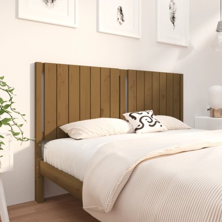 Testiera per Letto Miele 165,5x4x100 cm Legno Massello di Pino