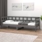 Dormeuse Grigia in Legno Massello di Pino 80x200 cm Dormeuse Grigia in Legno Massello di Pino 80x200 cm