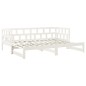 Dormeuse Estraibile Bianca Legno Massello di Pino 2x(80x200) cm Dormeuse Estraibile Bianca Legno Massello di Pino 2x(80x200) cm