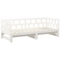 Dormeuse Estraibile Bianca Legno Massello di Pino 2x(80x200) cm Dormeuse Estraibile Bianca Legno Massello di Pino 2x(80x200) cm