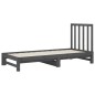 Dormeuse Estraibile Grigia 2x(90x190) cm Legno Massello di Pino Dormeuse Estraibile Grigia 2x(90x190) cm Legno Massello di Pino