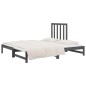 Dormeuse Estraibile Grigia 2x(90x190) cm Legno Massello di Pino Dormeuse Estraibile Grigia 2x(90x190) cm Legno Massello di Pino