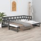 Dormeuse Estraibile Grigia Legno Massello di Pino 2x(80x200) cm Dormeuse Estraibile Grigia Legno Massello di Pino 2x(80x200) cm