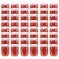 Vaso Marmellata in Vetro Coperchio Bianco e Rosso 48 pz 230 ml Vaso Marmellata in Vetro Coperchio Bianco e Rosso 48 pz 230 ml
