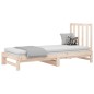 Dormeuse Estraibile 2x(90x200) cm Legno Massello di Pino Dormeuse Estraibile 2x(90x200) cm Legno Massello di Pino