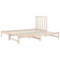 Dormeuse Estraibile 2x(90x200) cm Legno Massello di Pino Dormeuse Estraibile 2x(90x200) cm Legno Massello di Pino