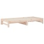 Dormeuse Estraibile 2x(90x200) cm Legno Massello di Pino Dormeuse Estraibile 2x(90x200) cm Legno Massello di Pino