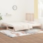 Dormeuse Estraibile 2x(90x200) cm Legno Massello di Pino Dormeuse Estraibile 2x(90x200) cm Legno Massello di Pino