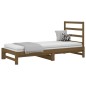 Dormeuse Estraibile Miele 2x(90x190) cm Legno Massello di Pino