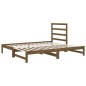 Dormeuse Estraibile Miele 2x(90x190) cm Legno Massello di Pino