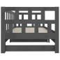Dormeuse Estraibile Grigia Legno Massello di Pino 2x(90x200) cm Dormeuse Estraibile Grigia Legno Massello di Pino 2x(90x200) cm