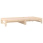 Dormeuse Estraibile 2x(90x200) cm in Legno Massello di Pino Dormeuse Estraibile 2x(90x200) cm in Legno Massello di Pino