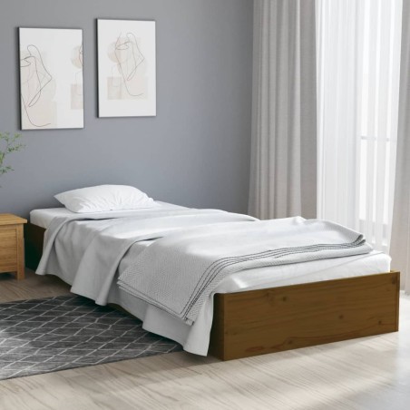 vidaXL Giroletto senza Materaso Ambra in Legno Massello 75x190 cm