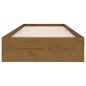 vidaXL Giroletto senza Materaso Ambra in Legno Massello 75x190 cm vidaXL Giroletto senza Materaso Ambra in Legno Massello 75x190 cm